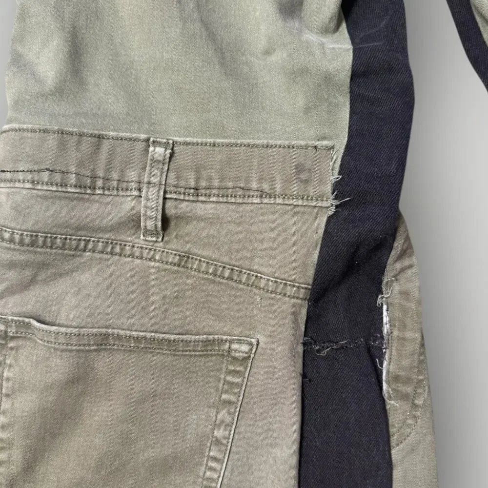 Lovant Men’s Patchwork Cargo Pants Wide Leg  Deconstructed Y2K Style - Picture 6 of 11